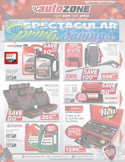 Autozone : Spectacular Spring Specials (24 Sep - 6 Oct 2013), page 1