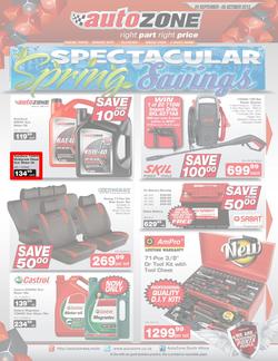 Autozone : Spectacular Spring Specials (24 Sep - 6 Oct 2013), page 1