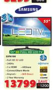 Samsung 55" 3D Full HD LED TV (55F6100)-Each