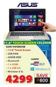 Asus 11.6" Touch Screen Celeron S200 Vivobook Celeron-Each
