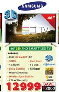 Samsung 43" 3D FHD Smart LED TV (46F6800)-Each