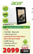 Acer 7" 3G 8GB Android Tablet-Each