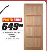 8 Panel Engineered Meranti Door-813mmx2032mm