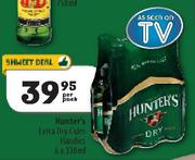 Hunter's Extra Dry Cider Handles-6 x 330ml-Per Pack