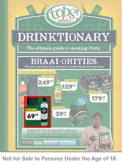 Tops at Spar Eastern Cape : Drinktionary (24 Sep - 5 Oct 2013), page 1
