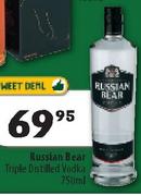 Russian Bear Triple Distilled Vodka-750Ml