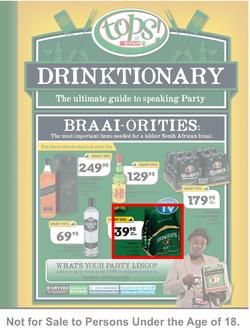 Tops at Spar Western Cape : Drinktionary (24 Sep - 5 Oct 2013), page 1