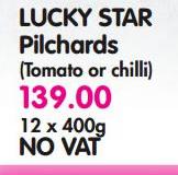 Lucky Star Pilchards(Tomato Or Chilli)-12x400Gm