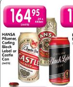 Hansa Pilsener,Carling Black Label Or Castle Can-24x440ml