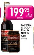 Klippies & Cola Premix NRB Or Can-24x275ml