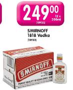 Smironoff 1818 Vodka-12x200ml