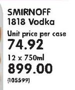 Smironoff 1818 Vodka-12x750ml