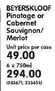 Beyerskloof Pinotage Or Cabernet Sauvignon/Merlot-6x750ml