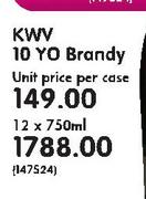KWV 10 YO Brandy-12x750ml