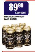 Windhoek Draught Cans-12x440ml