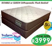 Truform Double Or Queen Orthopaedic Plush Bedset-Each