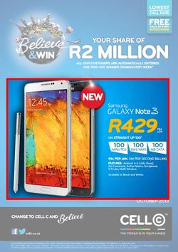 Cell C : Believe (1 Oct - 31 Oct 2013), page 1