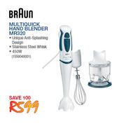 Braun Multiquick Hand Blender (MR320)-Each