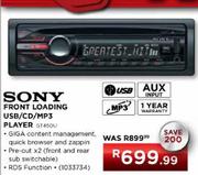 Sony Front Loading USB/CD/MP3 Player  