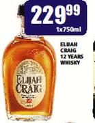 Elijah Craig 12 Year Old Whisky-750ml