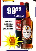 Negrita Dark Or Spiced Gold Rum-750ml