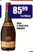 KWV 3 Year Old Brandy-750ml