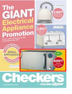 Checkers Western Cape : Electrical Appliance (23 Apr - 6 May), page 1