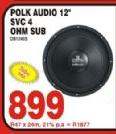 Polk Audio 12" SVC 4 OHM Sub