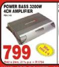 Power Bass 3200W4CH Amplifier