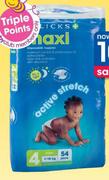Clicks Active Stretch Disposable Nappies Value Pack Newborn 22-Per Pack