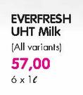 Everfresh UHT Milk(All Variants)-6 x 1Ltr Per Pack 