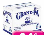 Grand-Pa Headache Powders -38's