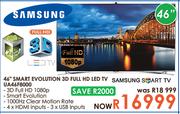 Samsung 46" Smart Evolution 3D Full HD LED TV (UA46F8000)-Each