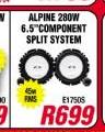 Alpine 200W 6.5" Component Split System