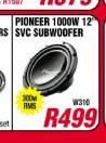 Pioneer 1000W 12" SVC Subwoofer