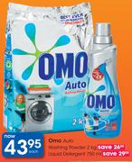 Omo Auto Washing Powder 2Kg Or Liquid Detergent-750Ml Each
