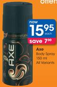 Axe Body Spray-150Ml Each