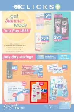 Clicks : Get Summer Ready You Pay Less (25 Nov - 10 Dec 2013), page 1