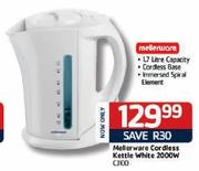 Mellerware Cordless Kettle White-2000W(CJ100)