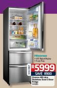 Hisense Stainless Steel 3 Door Fridge-410Ltr(H410ES)