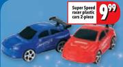 Super Speed Racer Plastic Cars-2 Piece