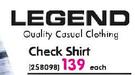 Legend Check Shirts