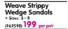 Legend Weave Strippy Wedge Sandals-Per Pair