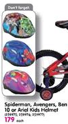 Spiderman,Avengers,Ben 10 Or Ariel Kids Helmet Each