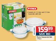 Pyrex Casserole Set-2 Piece Per Set