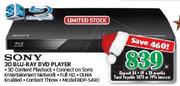 Sony 3D Blu-Ray DVD Player BDP-S490