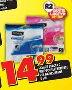 Schick Exacta 2 Weggooiskeermesse Vir Dames/Mans-5 Each