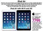 iPad Air 9.7" Tablet With 3G and Wi-Fi MD794/MD791 Each