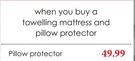 Towelling Mattress And Pillow Protector
