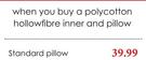 Polycotton Hollowfibre Inner And Pillow-Standard Pillow